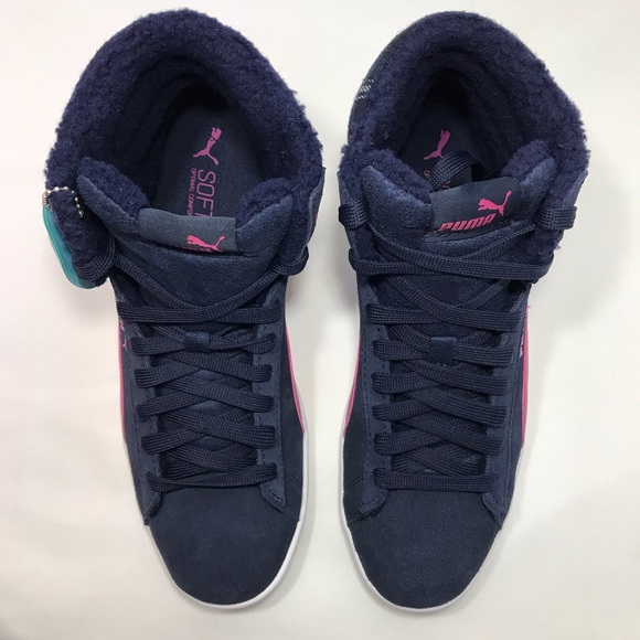 PUMA Vikky Mid Top Winter Magenta Shoes Sneakers - Picture 2 of 8